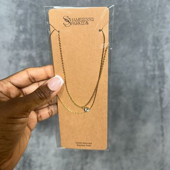 18K Gold Dipped Layered Necklace (Waterproof) - Picture 3 of 6